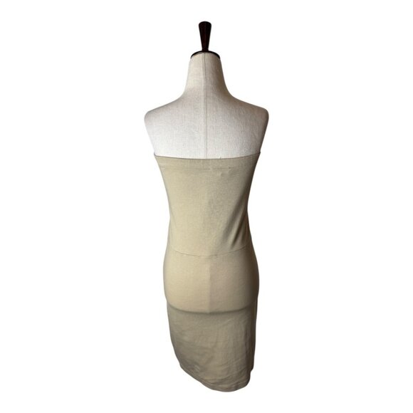 Djerf Avenue Dress Women Large Tan Nougat Strapless Tube Mini Streetwear Edgy - Picture 3 of 9